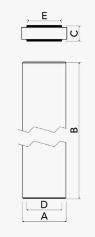 Teava din EPS pentru MVHR Ø125 si Ø160 lungime 1000 mm