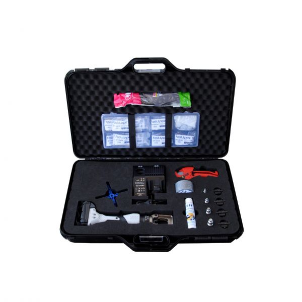 Kit pentru instalarea tevii cu instrument de sertizare hidraulic cu baterie