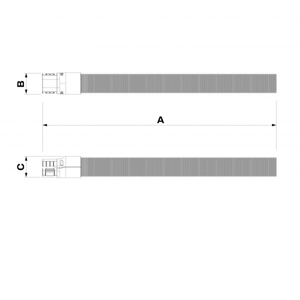 Kit manson flexibil Excellens MGF 72-EXC alb + furtun flexibil Ø60 mm SCD100566