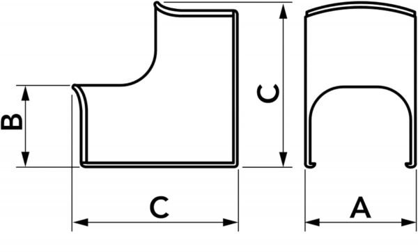 Curba unghi interior OPTIMA GRI ANTR. CAI 75-OPT