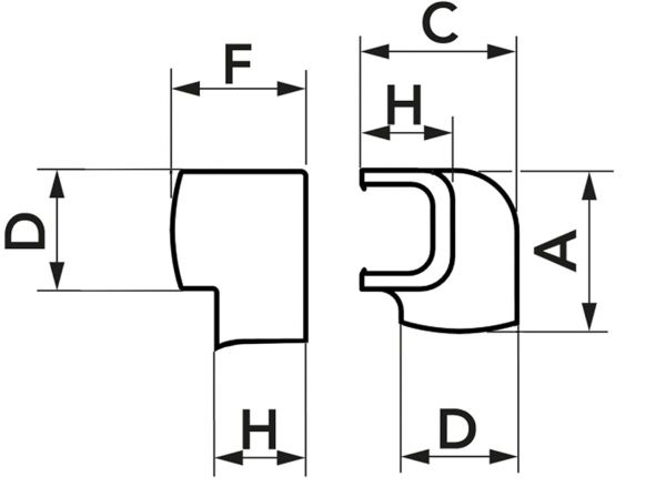 Curba canal de rotatie stinga GRI ANTR. MRS 75-OPT