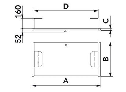 Tava de scurgere a condensului Industry 1100x550mm