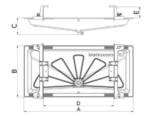 Tava de scurgere a condensului cu cablu de încălzire 3mt Blue River (1050x400mm) RAL7016