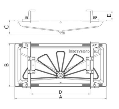 Tava de scurgere a condensului fara cablu de incalzire Blue River (1250x500mm)