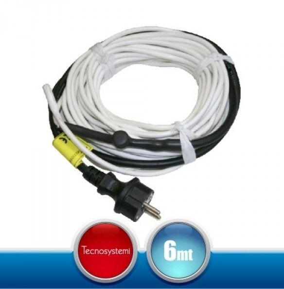 Cablu de incalzire anti-inghet din silicon cu senzor termic incorporat 6MT 11125140