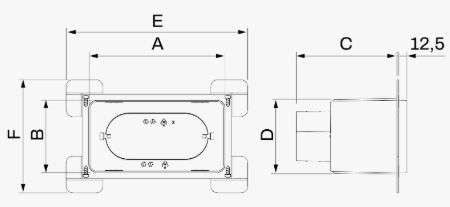  Plenum telescopic pentru Grila de ventilare 300x100 tecnosystemi