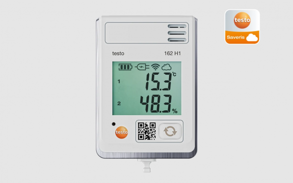 testo 162 H1 - Înregistrator online de date cu afișaj și senzor integrat de temperatură și umiditate