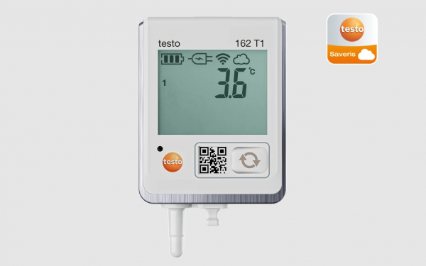 testo 162 T1 - Înregistrator online de date cu afișaj și senzor de temperatură integrat
