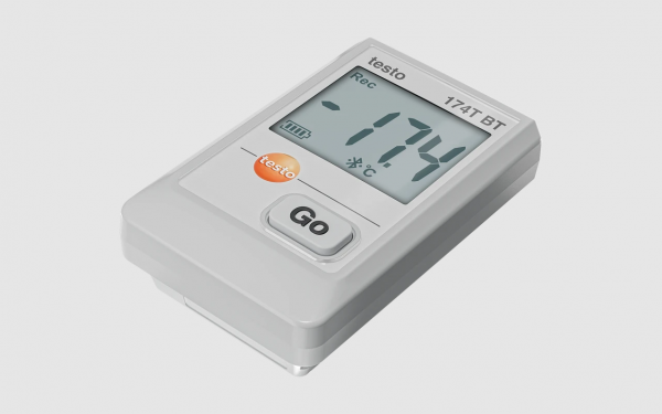 testo 174 T BT - Mini înregistrator de date de temperatură cu Bluetooth® și conexiune la aplicație (alb)