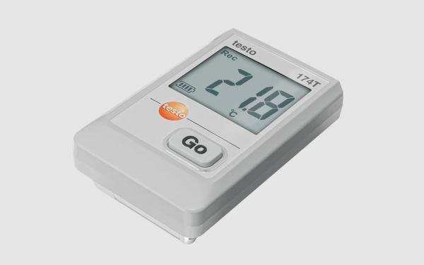 testo 174 T - Mini înregistrator de date pentru temperatură cu USB-C și software pentru PC (alb)