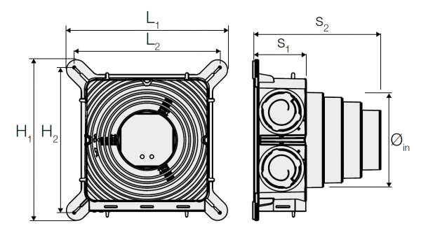 Difuzor AriaSilent Point 100 cu valvă Ø125 mm, HRV