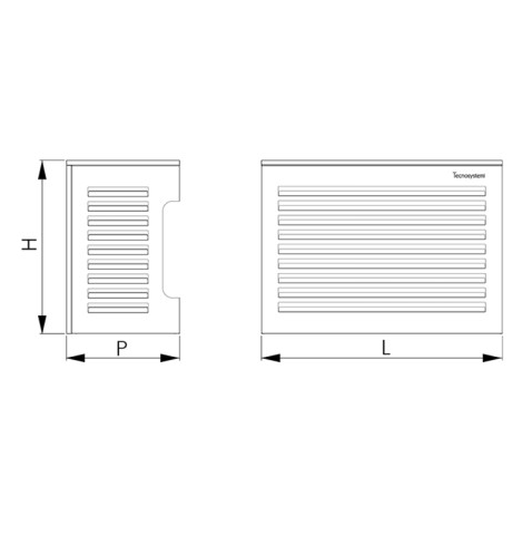 Protectie estetica TS-COVER pentru unitati exterioare cu acoperis inclinat 5° XL LARGE GRI