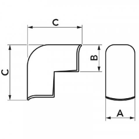 Curba unghi exterior OPTIMA CAE CAE62 - OPT WHITE