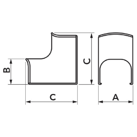 Curba de unghi interior OPTIMA CAI62 - OPT WHITE