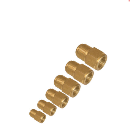 Niplu drept dublu redus M 1/4" - F 3/8"