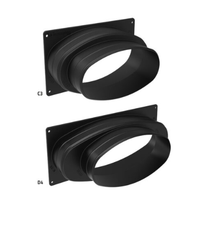 Colier oval C3 pentru plenum  Ø125/150 mm 