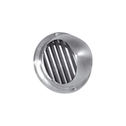 Grilă de ventilare din inox pentru extracția aerului, montaj perete exterior, Ø125 mm