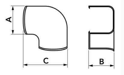 Curba canal 90 de grade OPTIMA GRI CP 75-OPT SCD100155