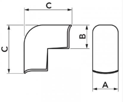 Curba unghi exterior OPTIMA GRI CAE 75-OPT SCD100162