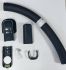 Kit flansa patrata+furtun flexibil Ø60 mm+racord pentru unitate exterioara din cauciuc gri SCD100550