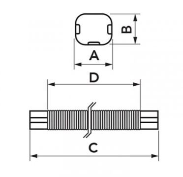 Canal mascare flexibil OPTIMA GRI ANTR. MF 75-OPT