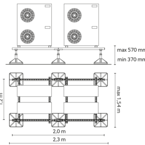 Sistem de sustinere a unitatilor exterioare mari 2000x1200 9794-862-99