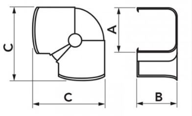 Curba reglabila canal OPTIMA GRI ANTR. CPS 75-OPT