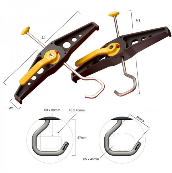 Set de prins scari pe masina Rhino SafeClamp