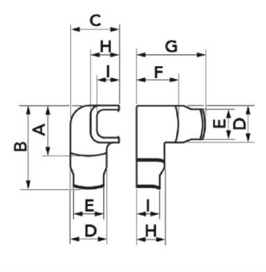 Curba canal de rotatie dreapta GRI ANTR. MRD 75-OPT