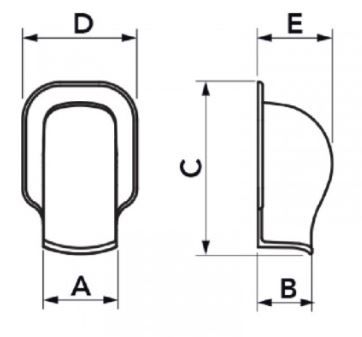 Terminatie cu cot 90 de grade OPTIMA GRI ANTR. TM 75-OPT