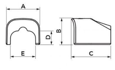 Terminatie iesire tevi OPTIMA GRI TS 75-OPT SCD100174