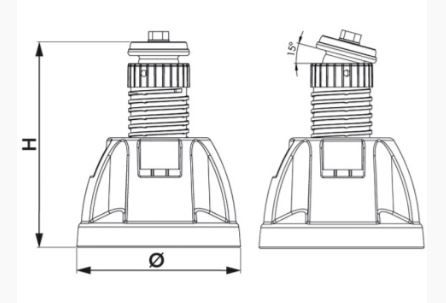 Suport de podea vulcanizat "Zeus Lung Ajustabil Articulat" SCD500280